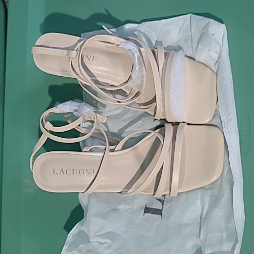 Cream Strappy Women's Heals